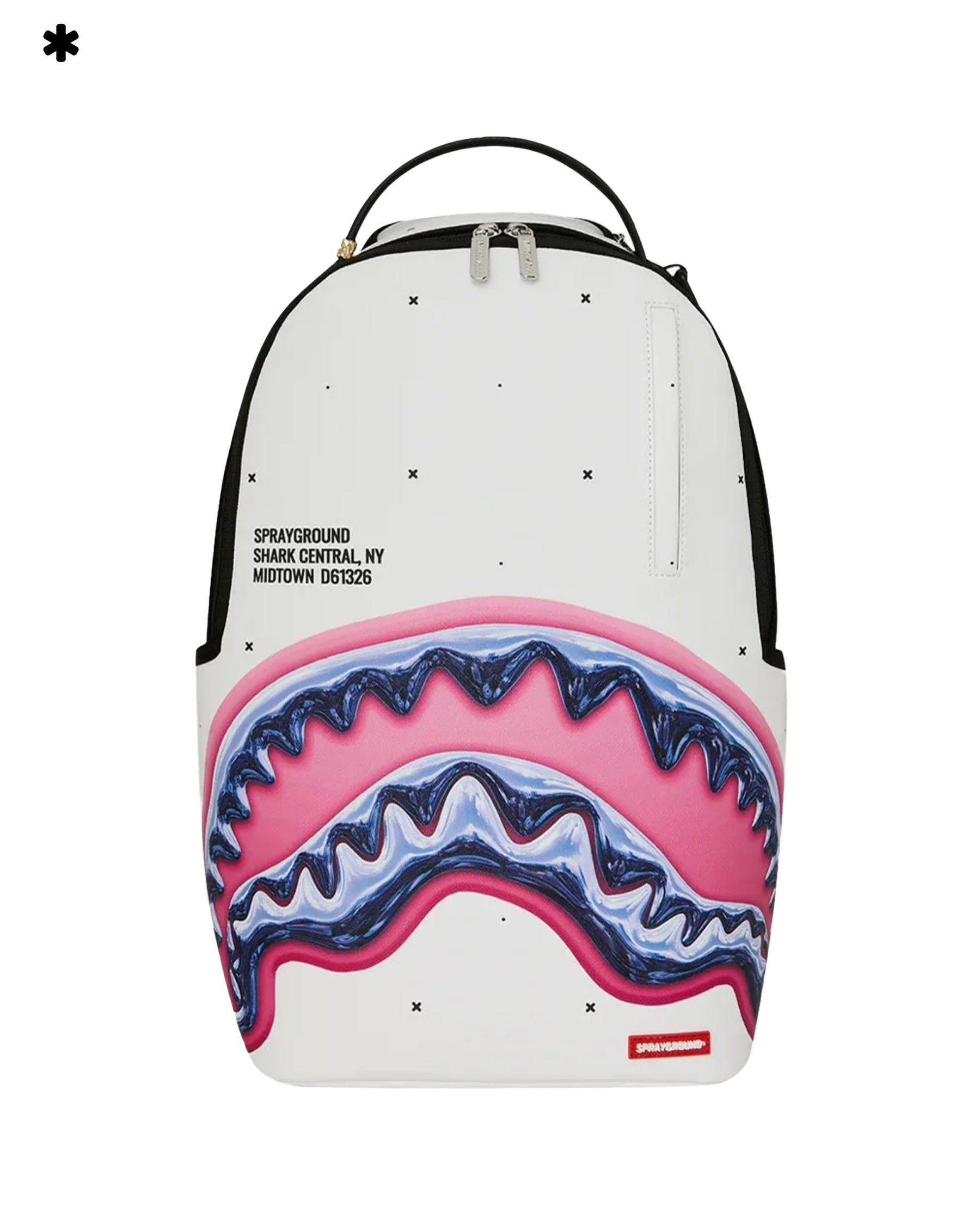 Sprayground Shark Central Liquid Chrome Backpack