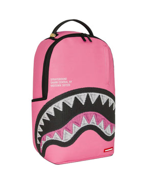 Sprayground Shark Central Pink Embroidered Shark Backpack