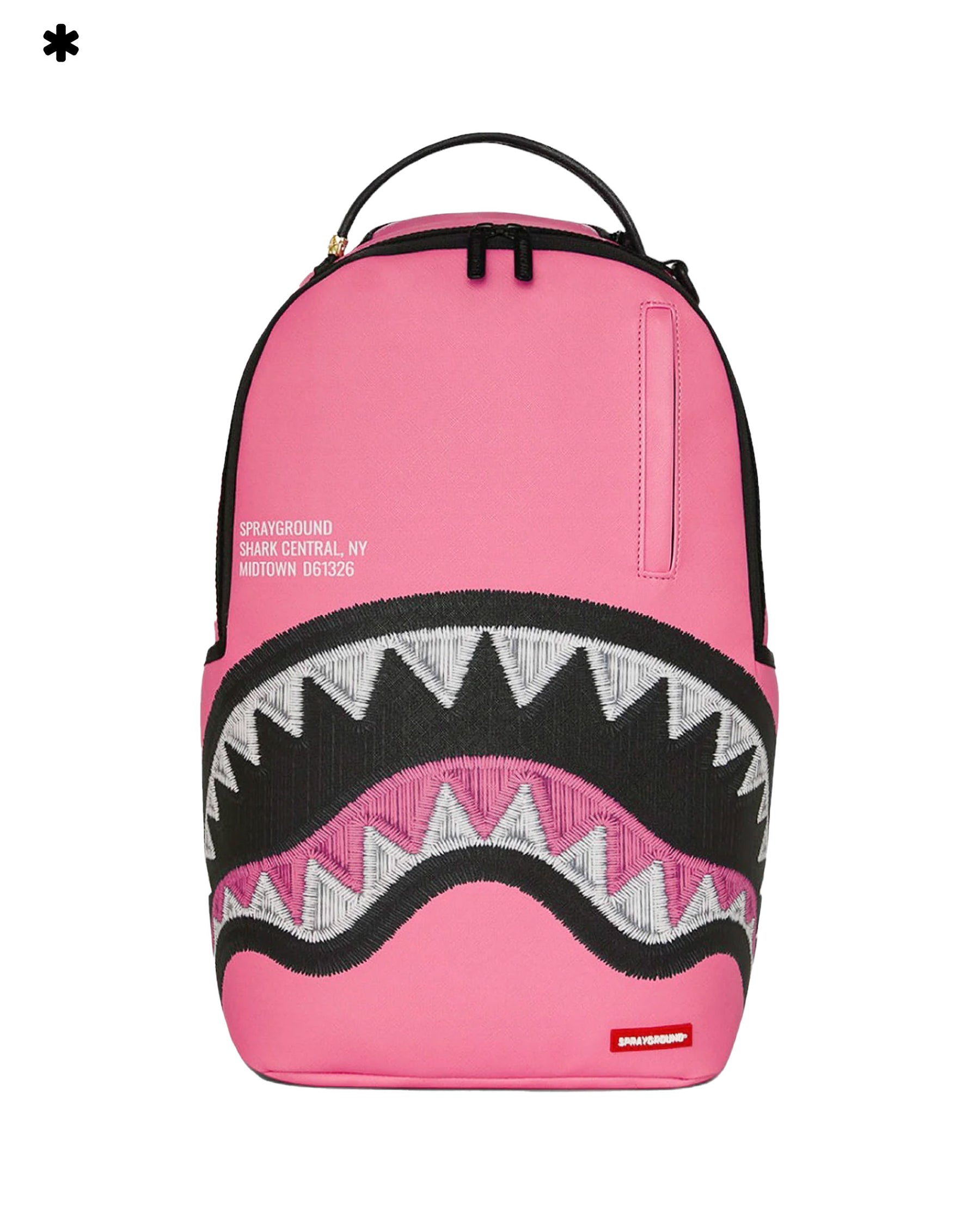 Sprayground Shark Central Pink Embroidered Shark Backpack