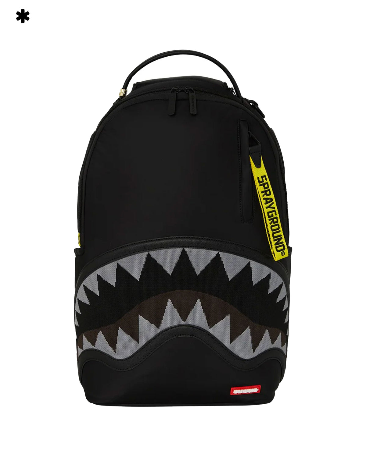 Sprayground Shark Central Yellow Tape Dlx Satin Backpack