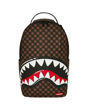 Sprayground Sharks In Paris Wtf Bubble Brown Check Backpack