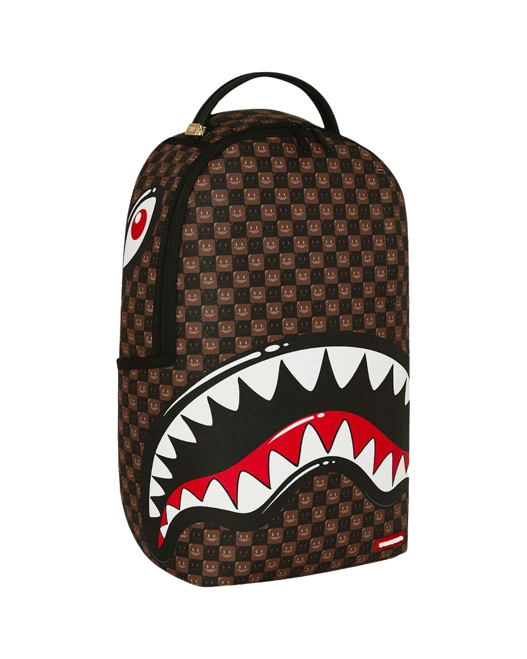 Sprayground Sharks In Paris Wtf Bubble Brown Check Backpack