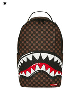 Sprayground Sharks In Paris Wtf Bubble Brown Check Backpack