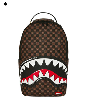 Sprayground Sharks In Paris Wtf Bubble Brown Check Backpack