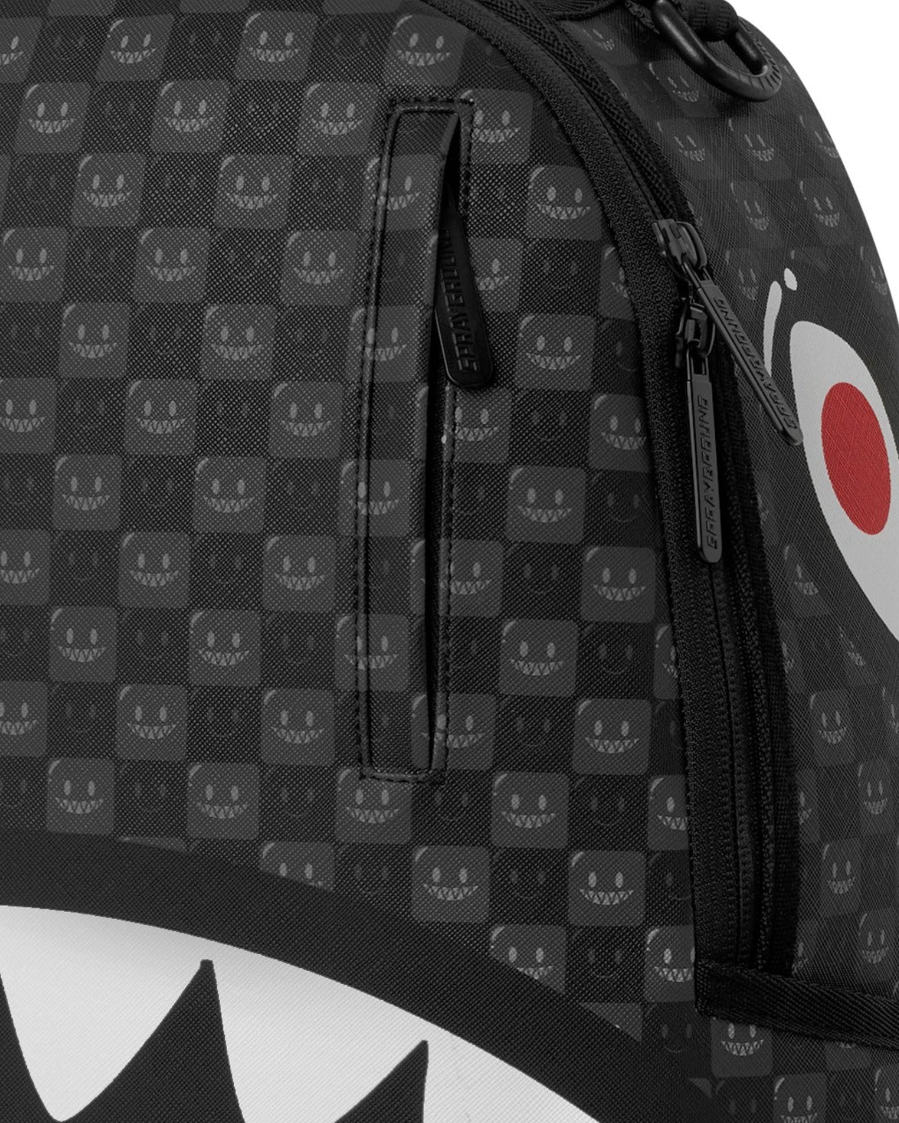 Sprayground Sharks In Paris Wtf Bubbly Black Check Backpack Nero