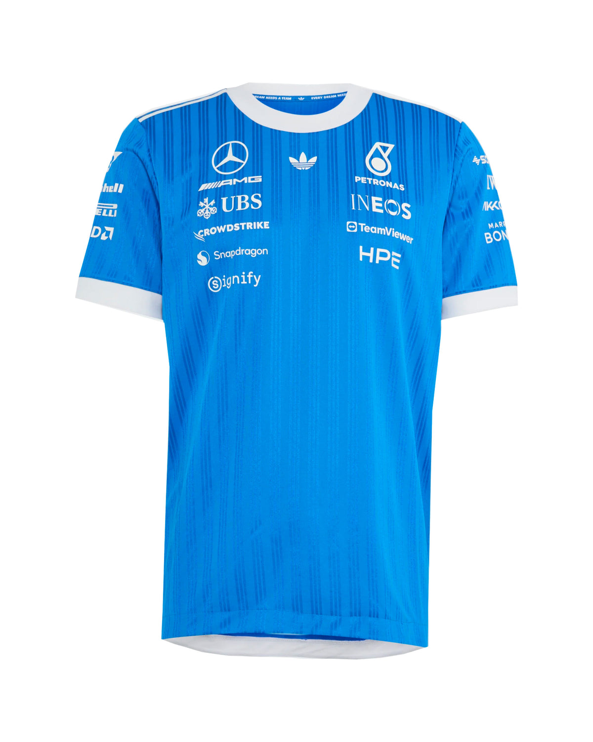 T-Shirt Adidas Mercedes-Amg Petronas Formula 1 Team Blue Wonder Authentic Driver Jersey
