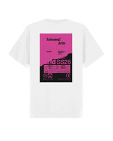 T-Shirt Arte Antwerp Back Poster Bianco Fuxia