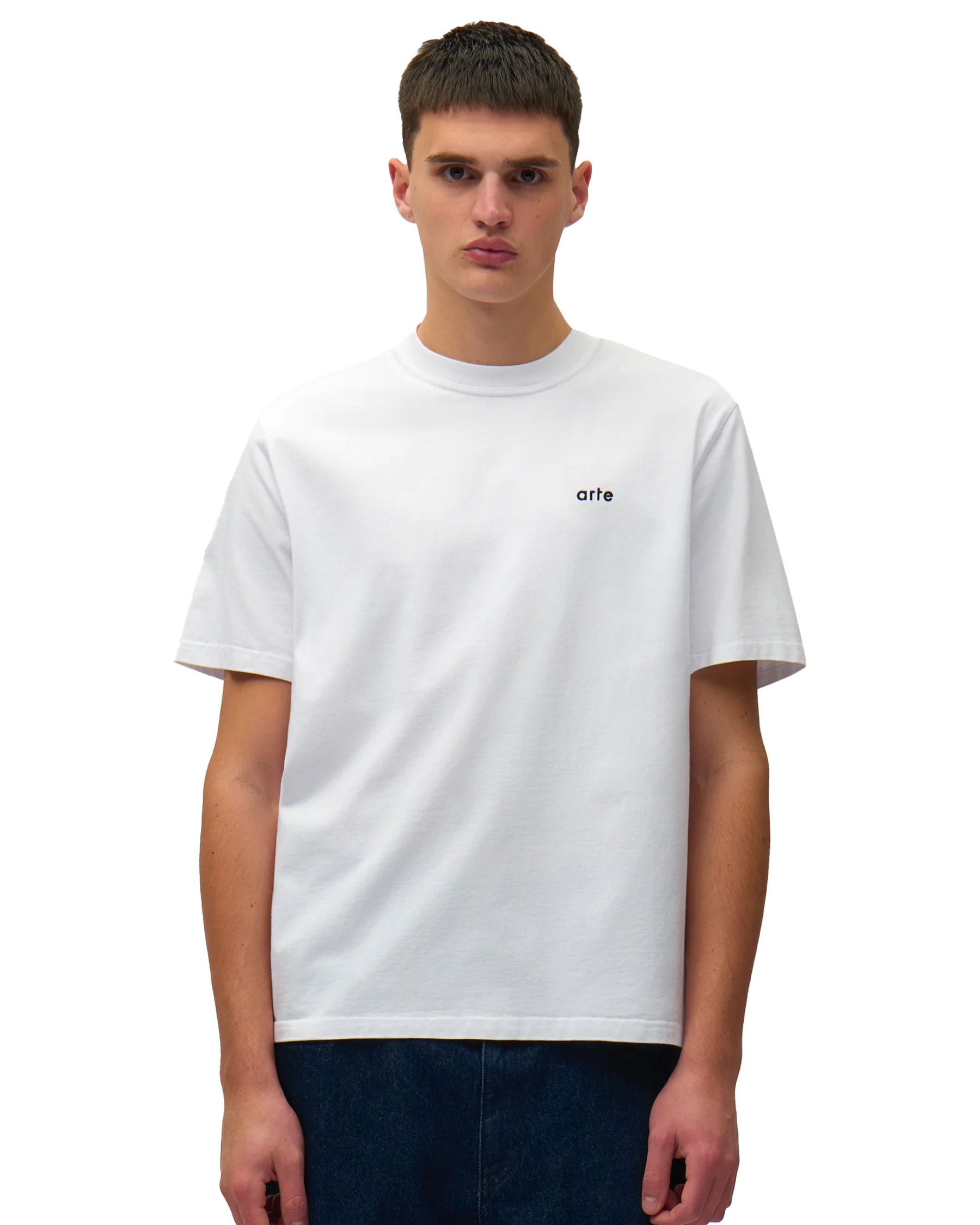 T-Shirt Arte Antwerp Back Poster Bianco Fuxia