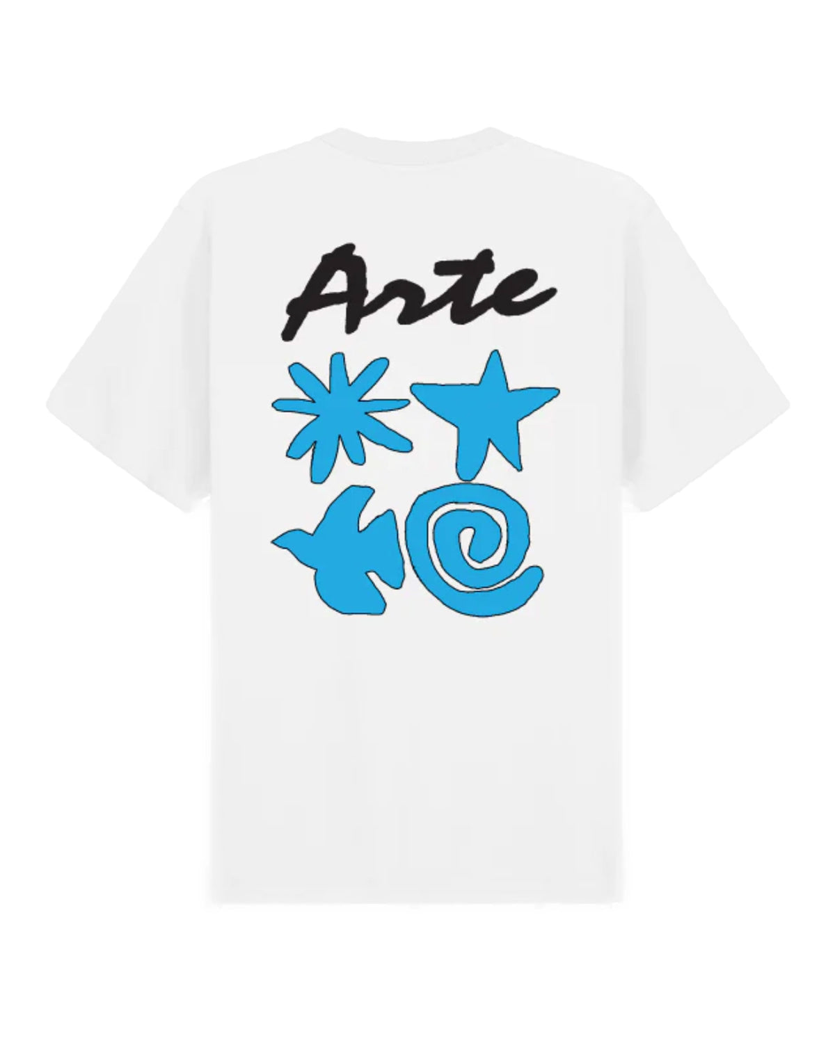 T-Shirt Arte Antwerp Elements Print Tee Bianco