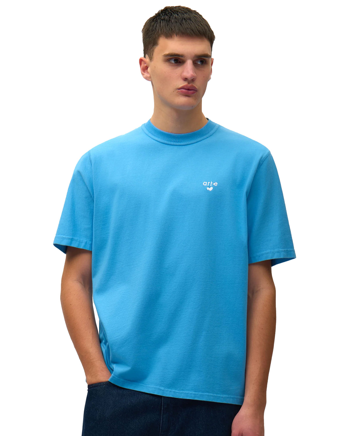 T-Shirt Heart Logo Celeste