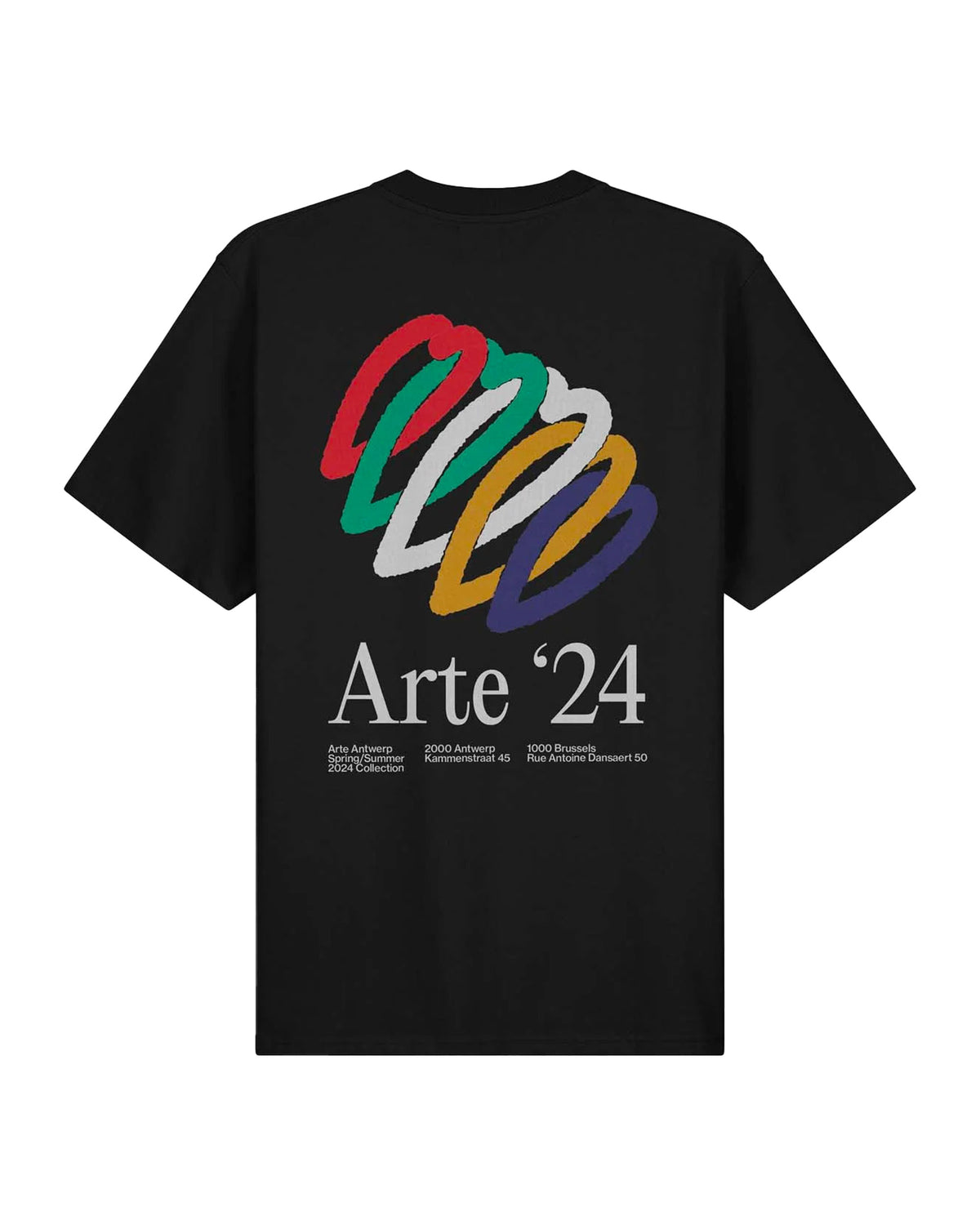 T-Shirt Arte Antwerp Teo Back Hearts Nero