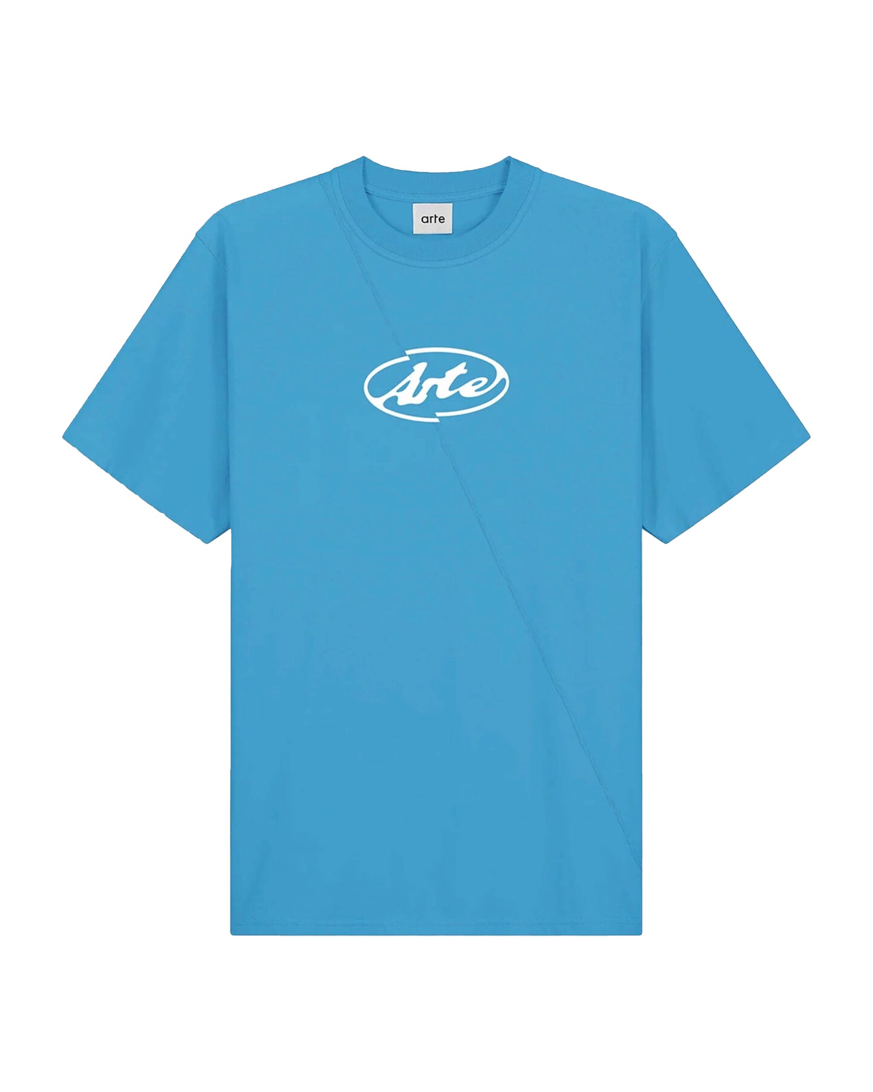 T-Shirt Arte Circle Logo Blu Celeste