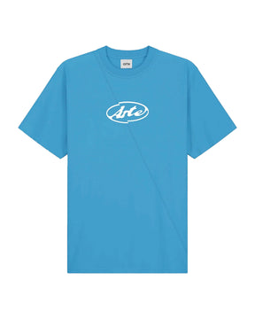 T-Shirt Arte Circle Logo Blu Celeste