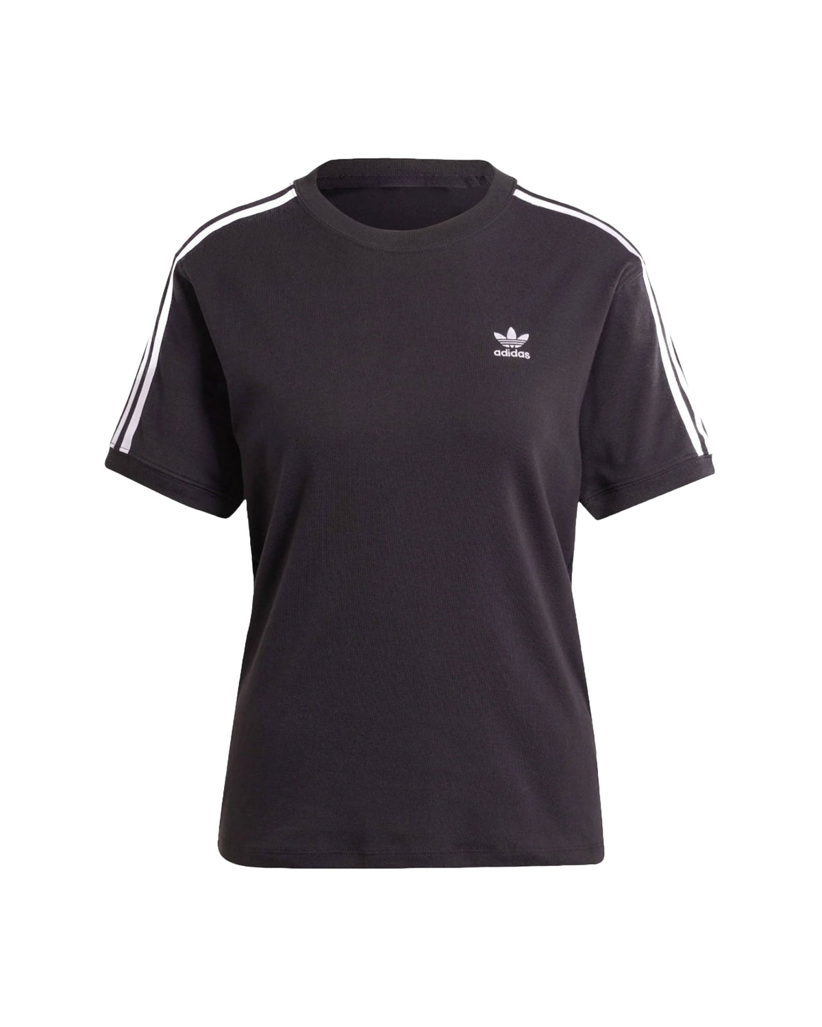 Woman's Tee Adidas 3 Stripe Black