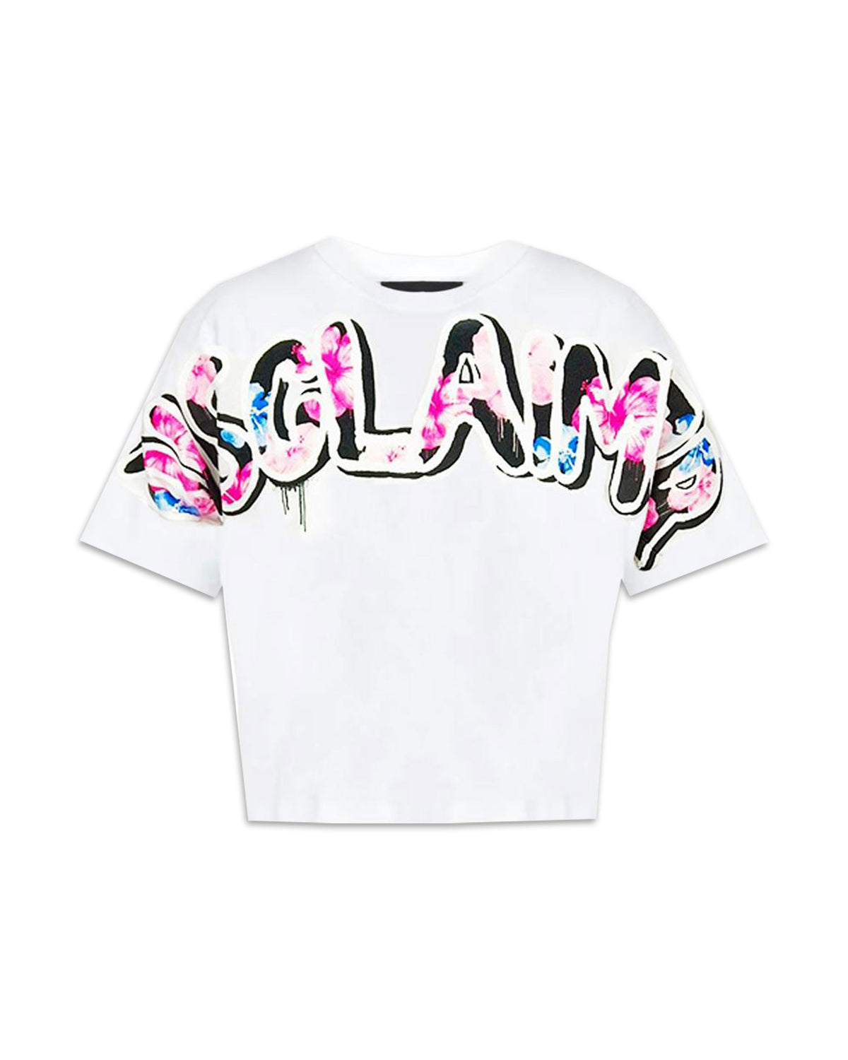 Woman Crop Tee White Floral