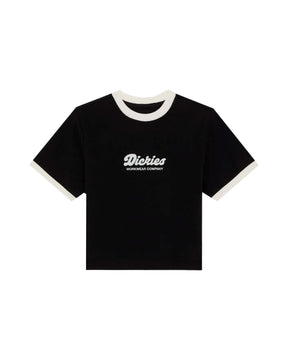 T-Shirt Donna Dickies Lewistown Ringer Ss Tee W Black
