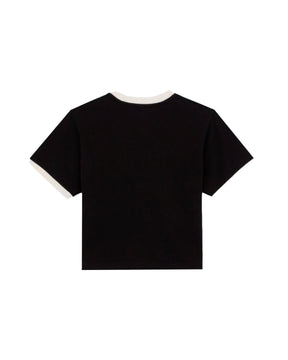 T-Shirt Donna Dickies Lewistown Ringer Ss Tee W Black