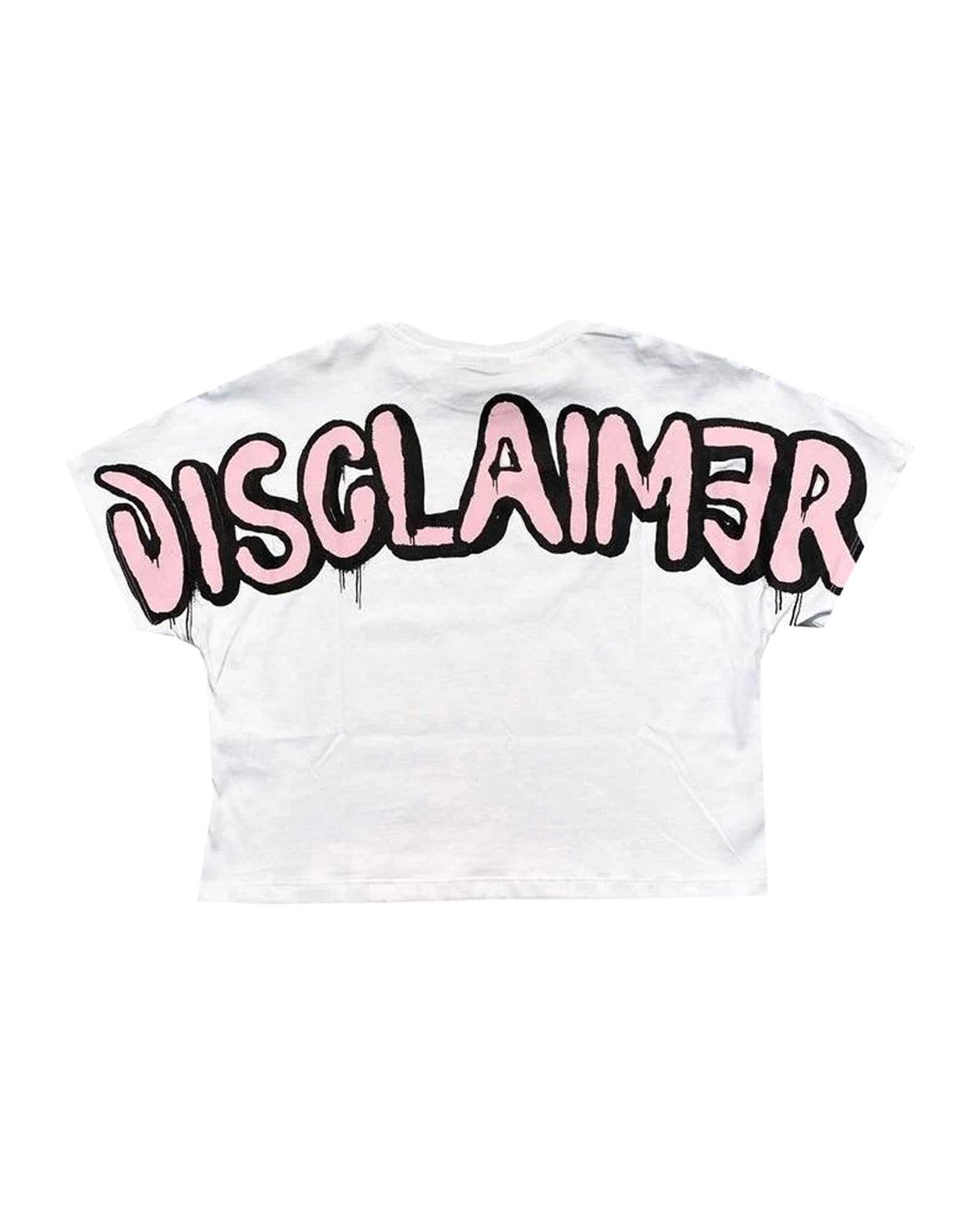 T-Shirt Donna Disclaimer Bianco