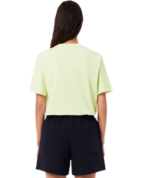 T-Shirt Donna Lacoste Basic Logo Verde Chiaro