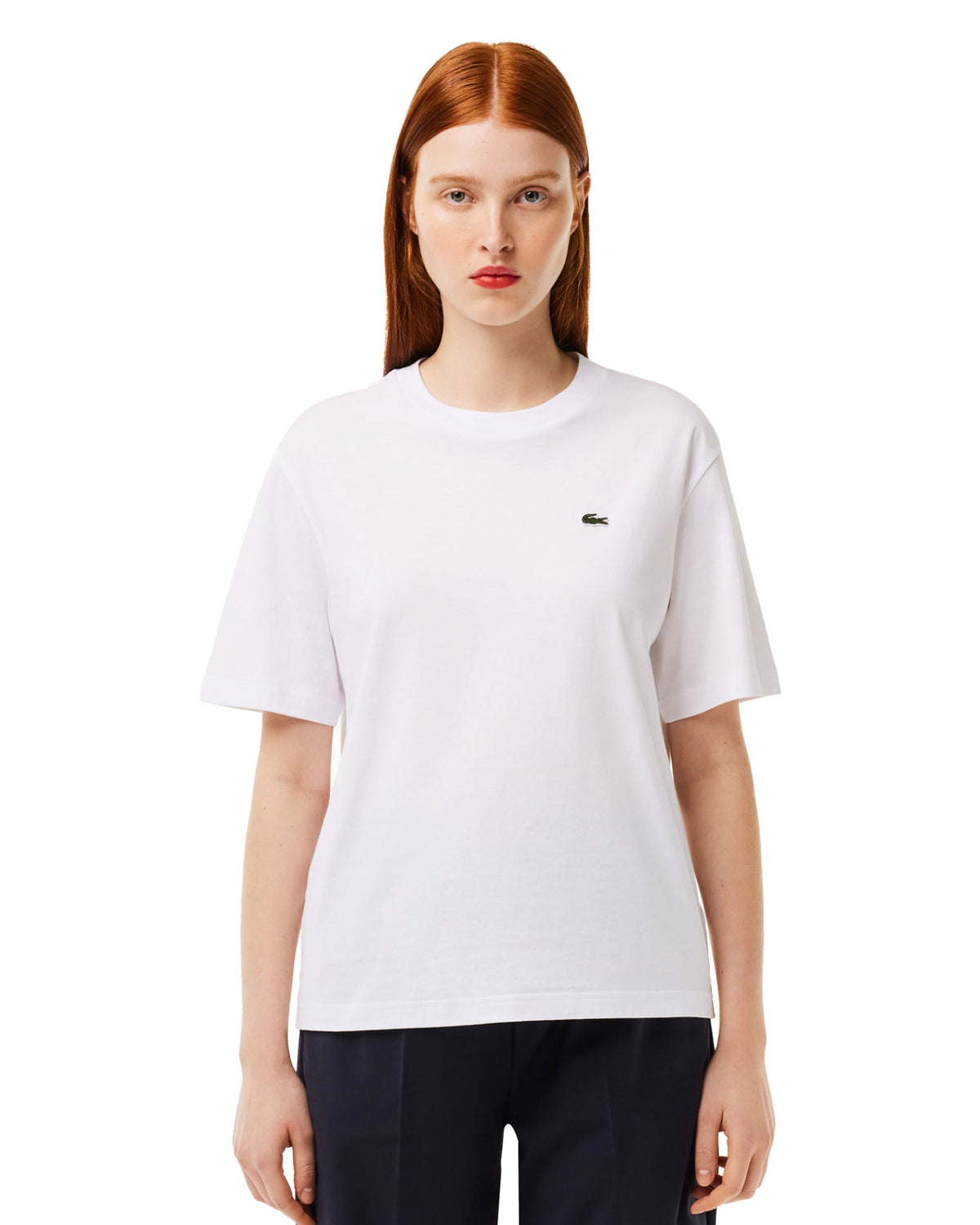 T-Shirt Donna Lacoste Classic Logo Bianco