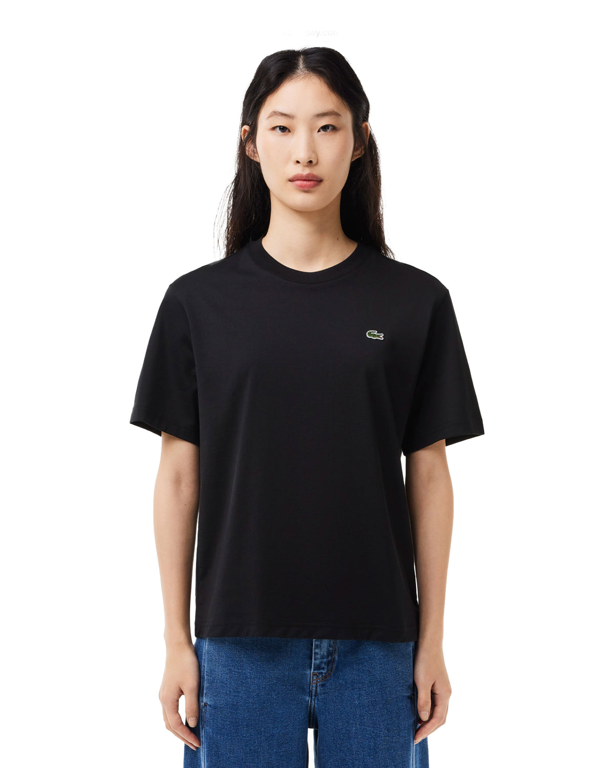 Woman's Tee Lacoste Classic Logo Black