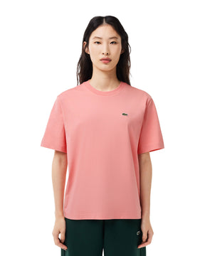 T-Shirt Donna Lacoste Classic Logo Rosa