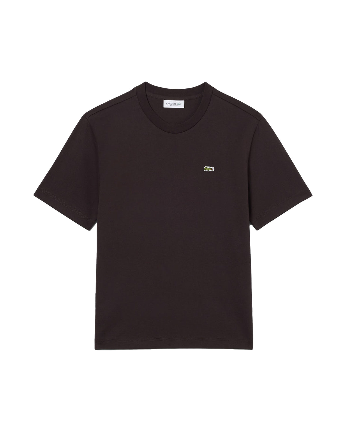 T-Shirt Donna Lacoste Relaxed Basic Logo Marrone