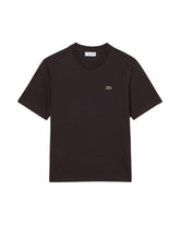 T-Shirt Donna Lacoste Relaxed Basic Logo Marrone