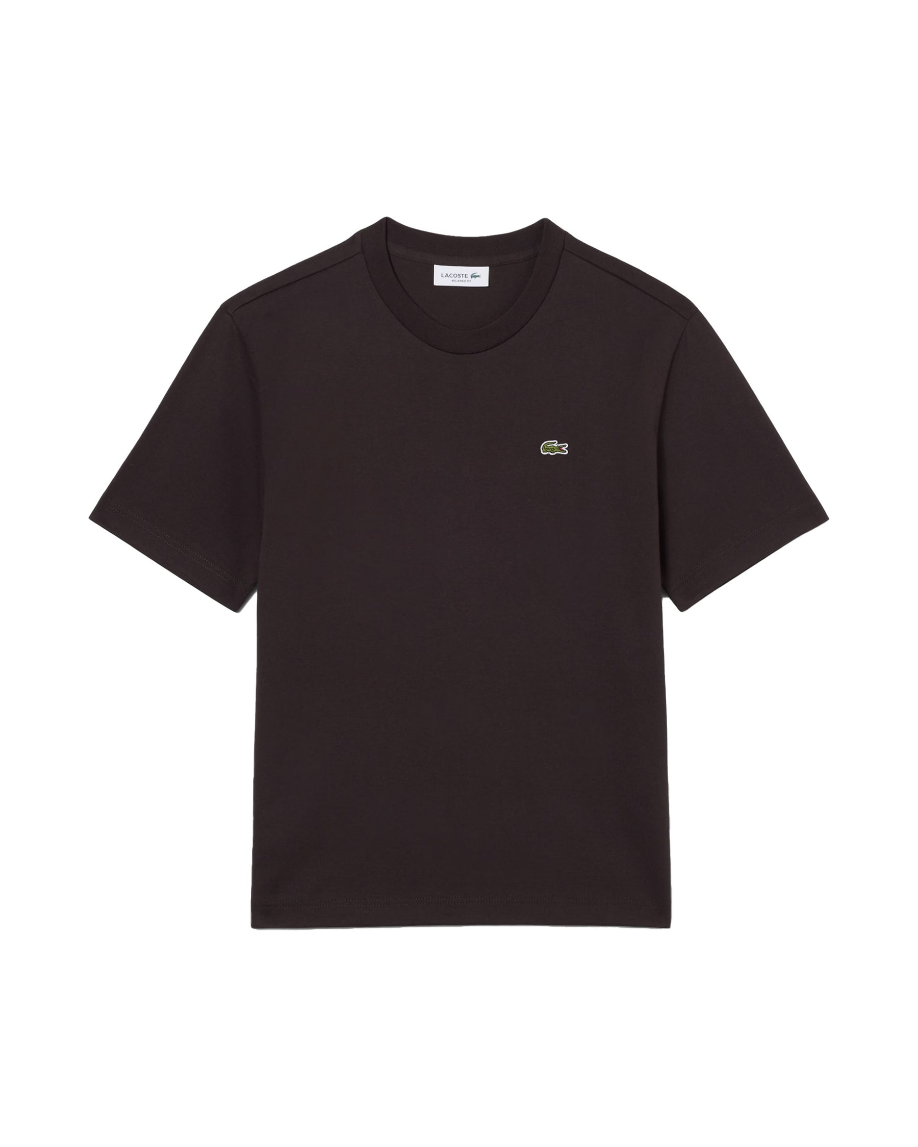 T-Shirt Donna Lacoste Relaxed Basic Logo Marrone