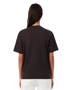 T-Shirt Donna Lacoste Relaxed Basic Logo Marrone