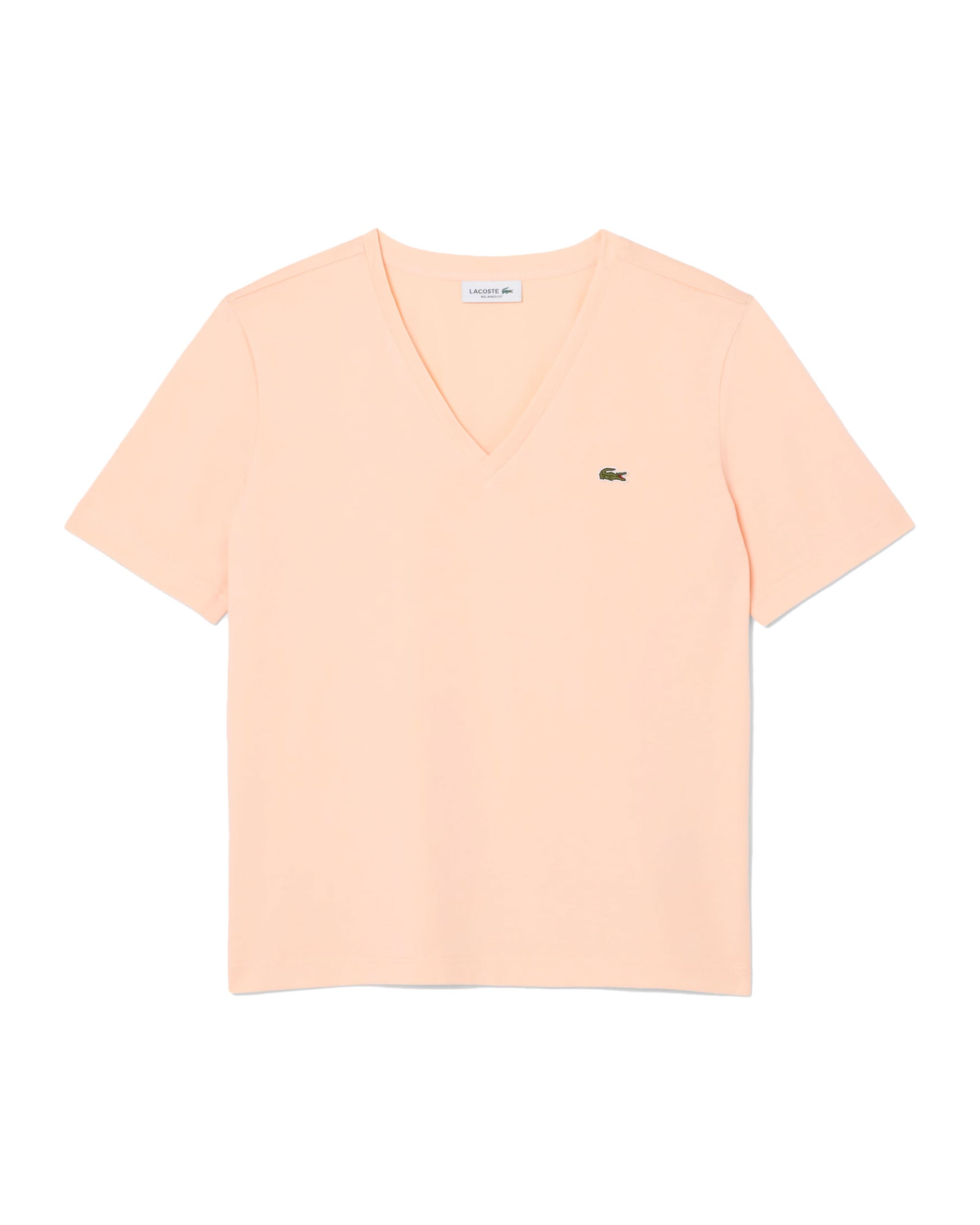 Lacoste Women's V-Neck T-Shirt Light Orange