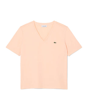 Lacoste Women's V-Neck T-Shirt Light Orange