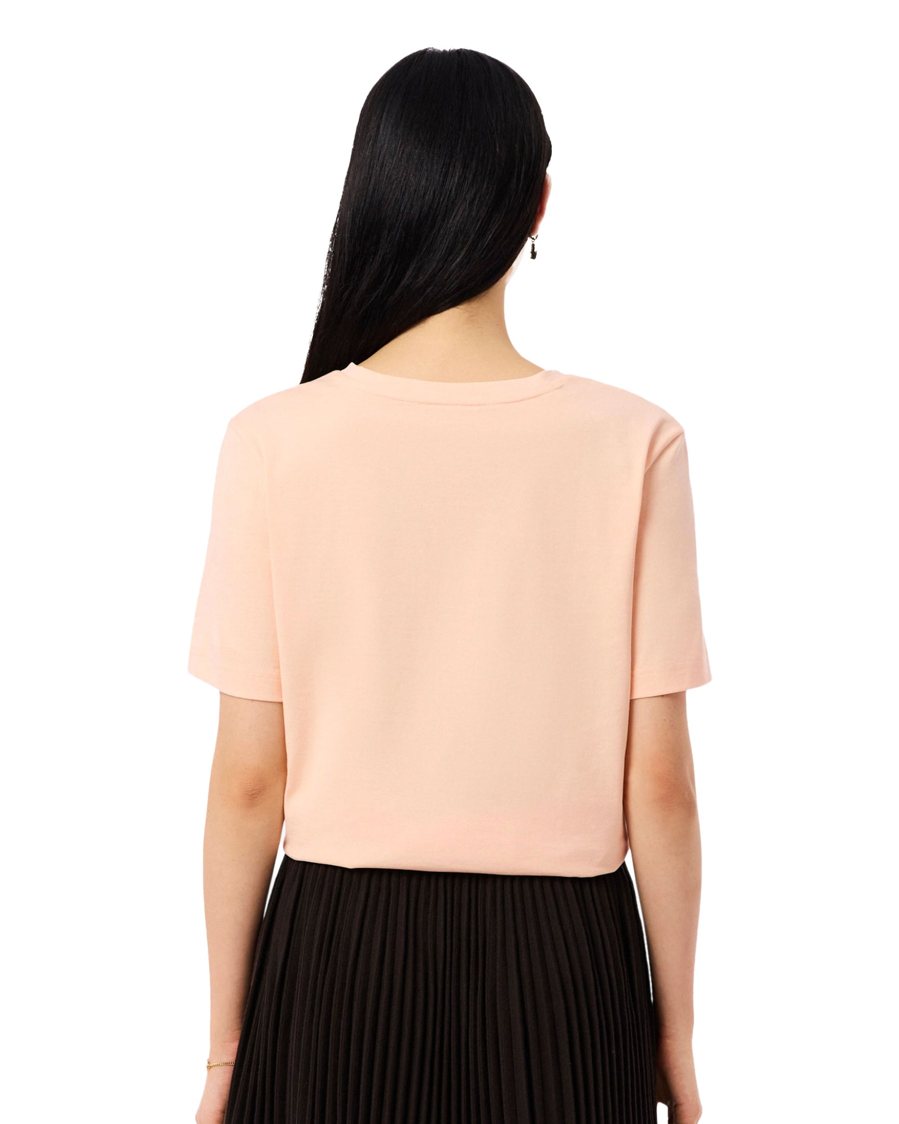 Lacoste Women's V-Neck T-Shirt Light Orange