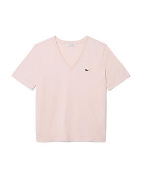 T-Shirt Donna Scollo V Rosa