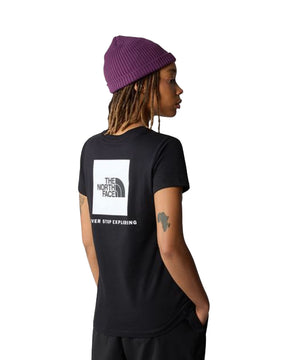 T-Shirt Donna The North Face Redbox nero