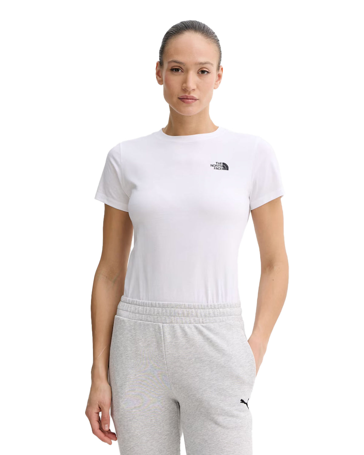 T-Shirt Donna The North Face Simple Logo Bianco