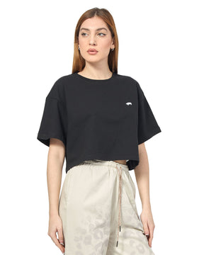 T-Shirt Donna Vans Salton Relax Crop Ss Black