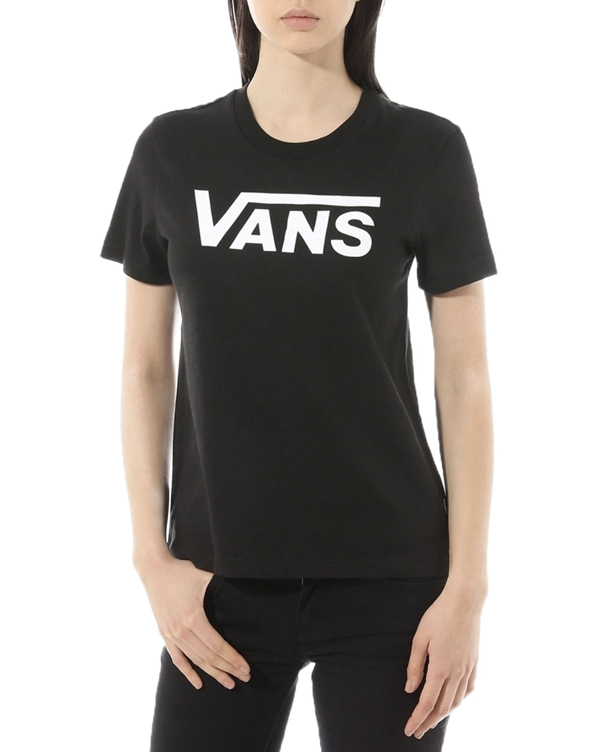 Woman Tee Vans Wm Flying V Crew Black