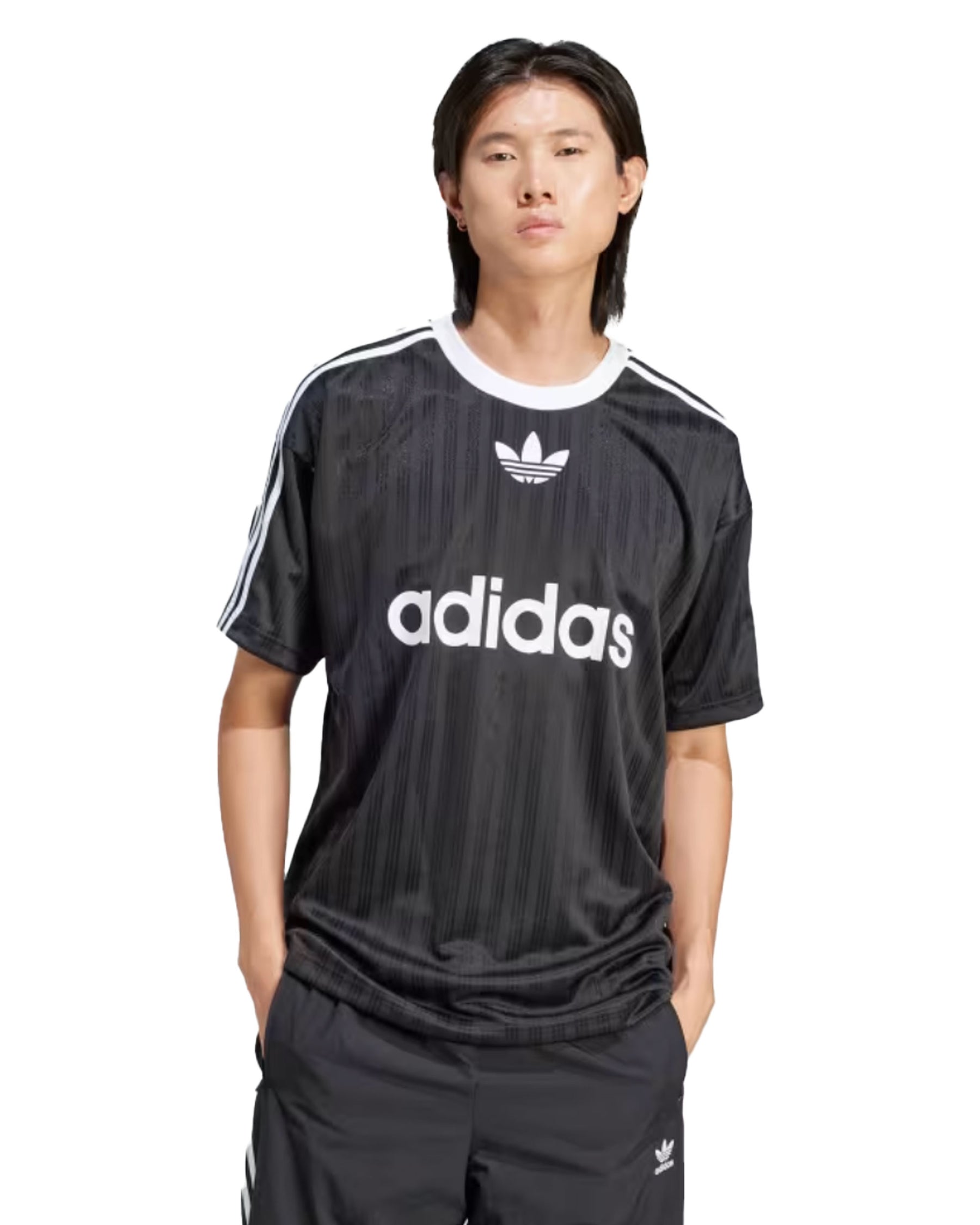 T-Shirt Uomo Adidas Adicolor Poly T Black-White