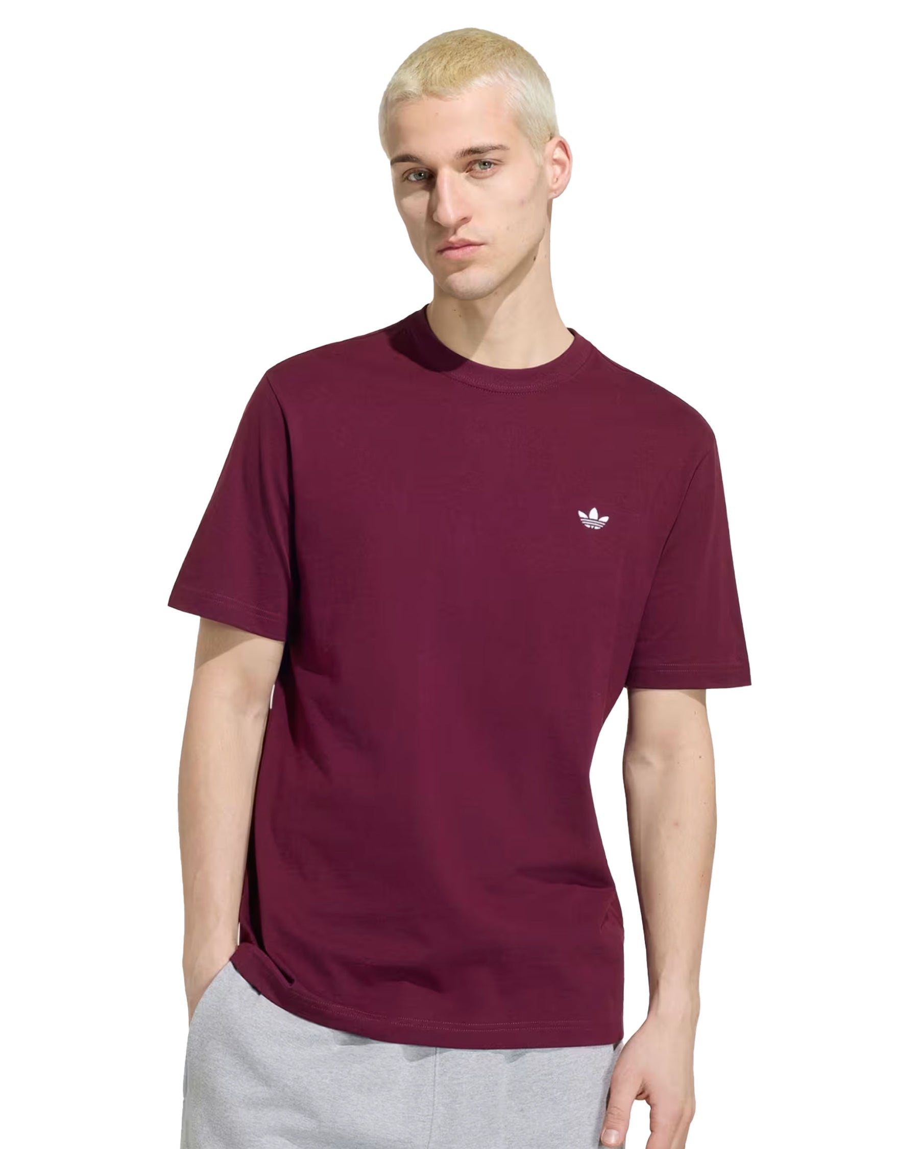 T-Shirt Uomo Adidas Trefoil Essentials Bordeaux