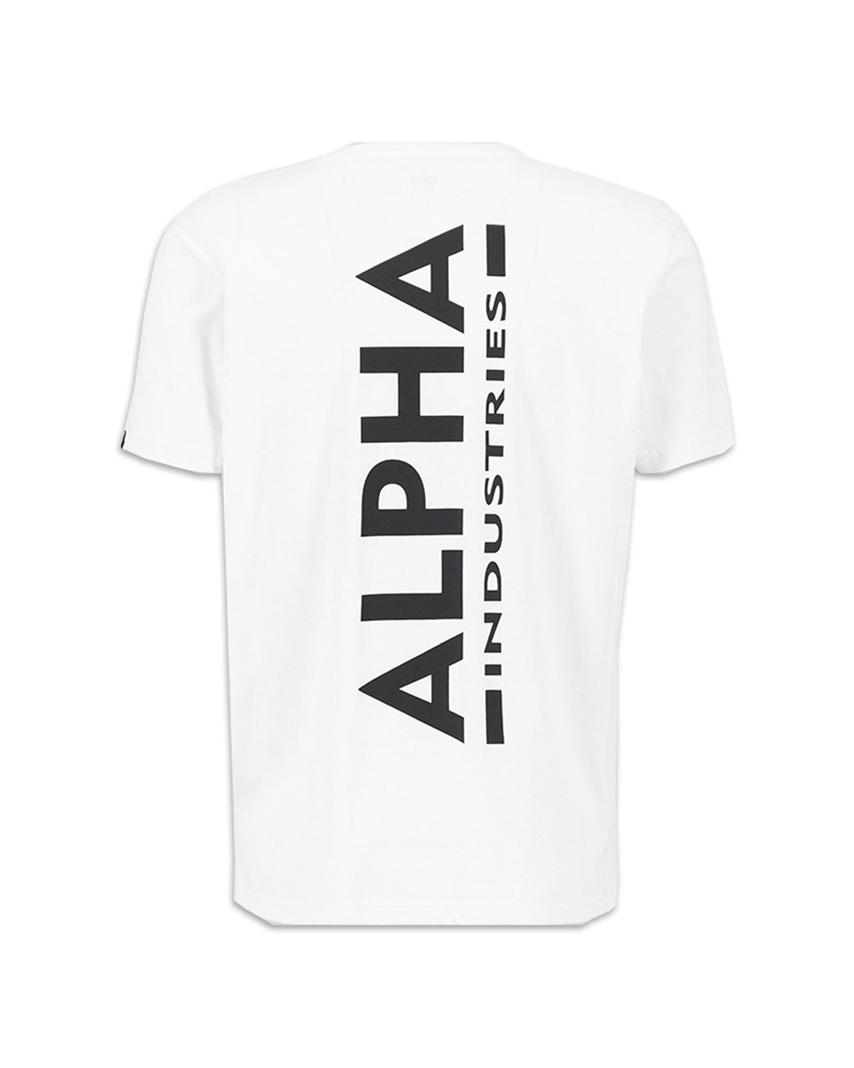 T-Shirt Uomo Alpha Industries Backprint Bianco