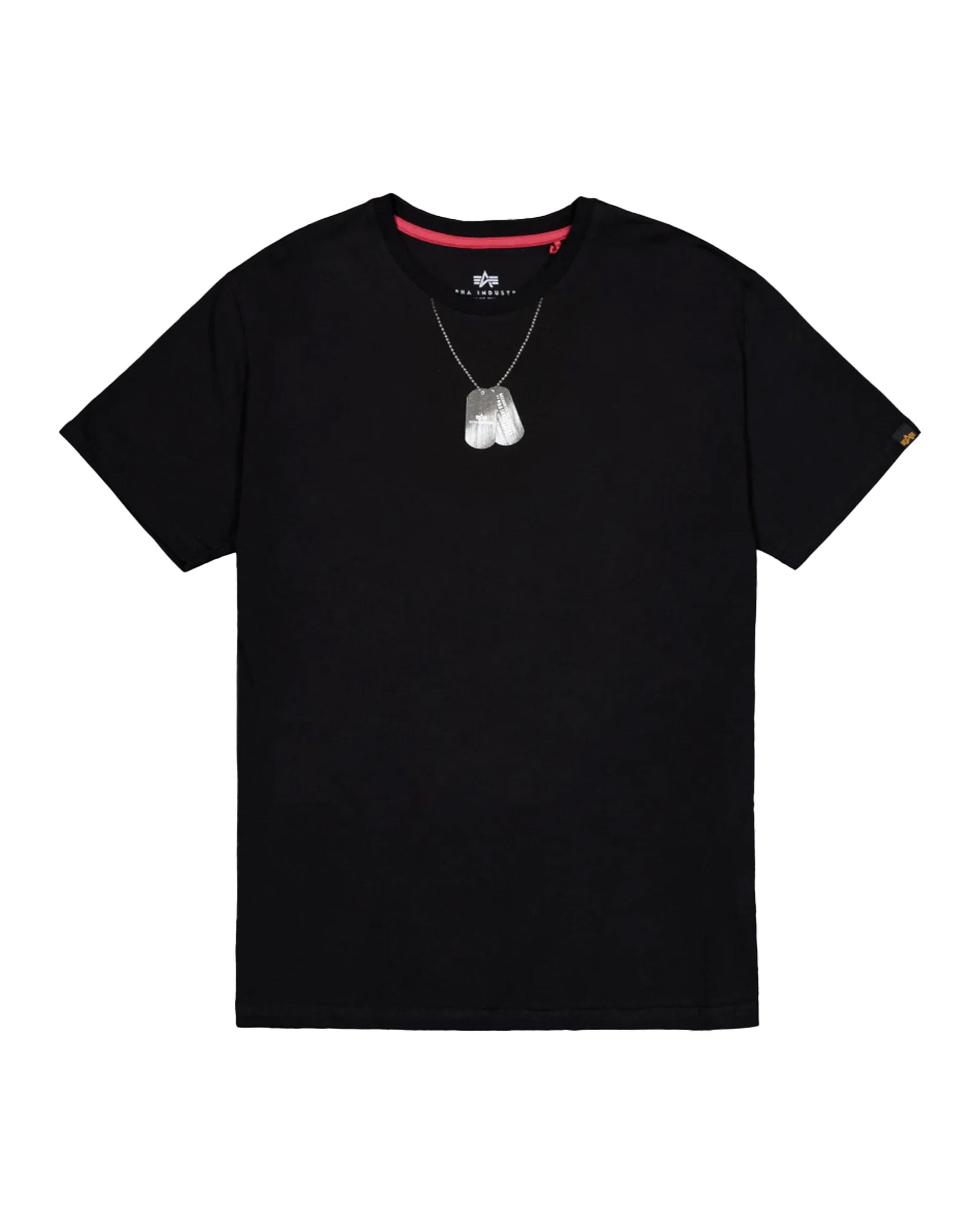 T-Shirt Uomo Alpha Industries Dog Tag Nero