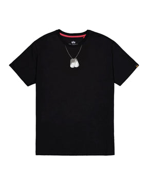 T-Shirt Uomo Alpha Industries Dog Tag Nero