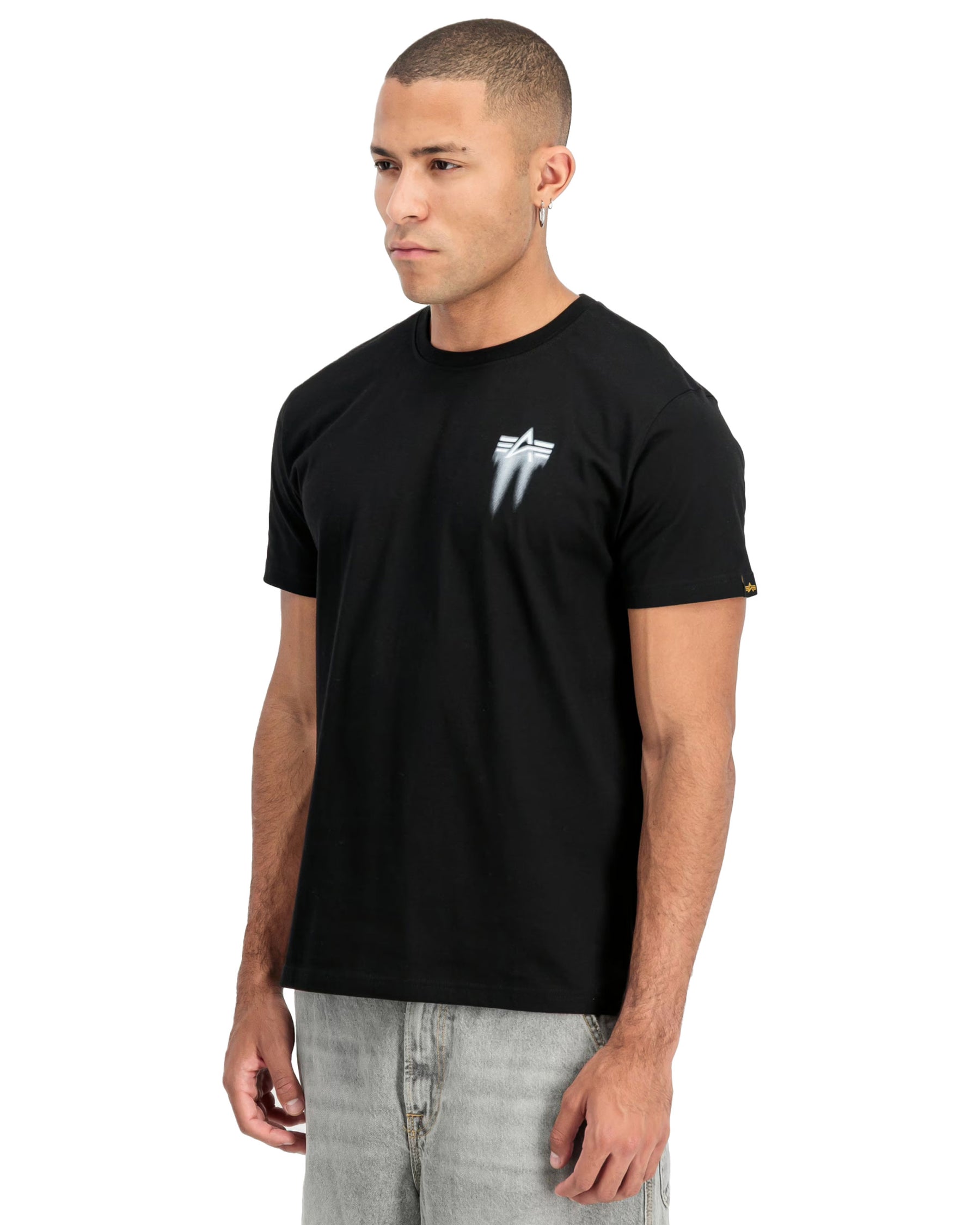 Alpha Industries Spray Print Men's T-Shirt Black