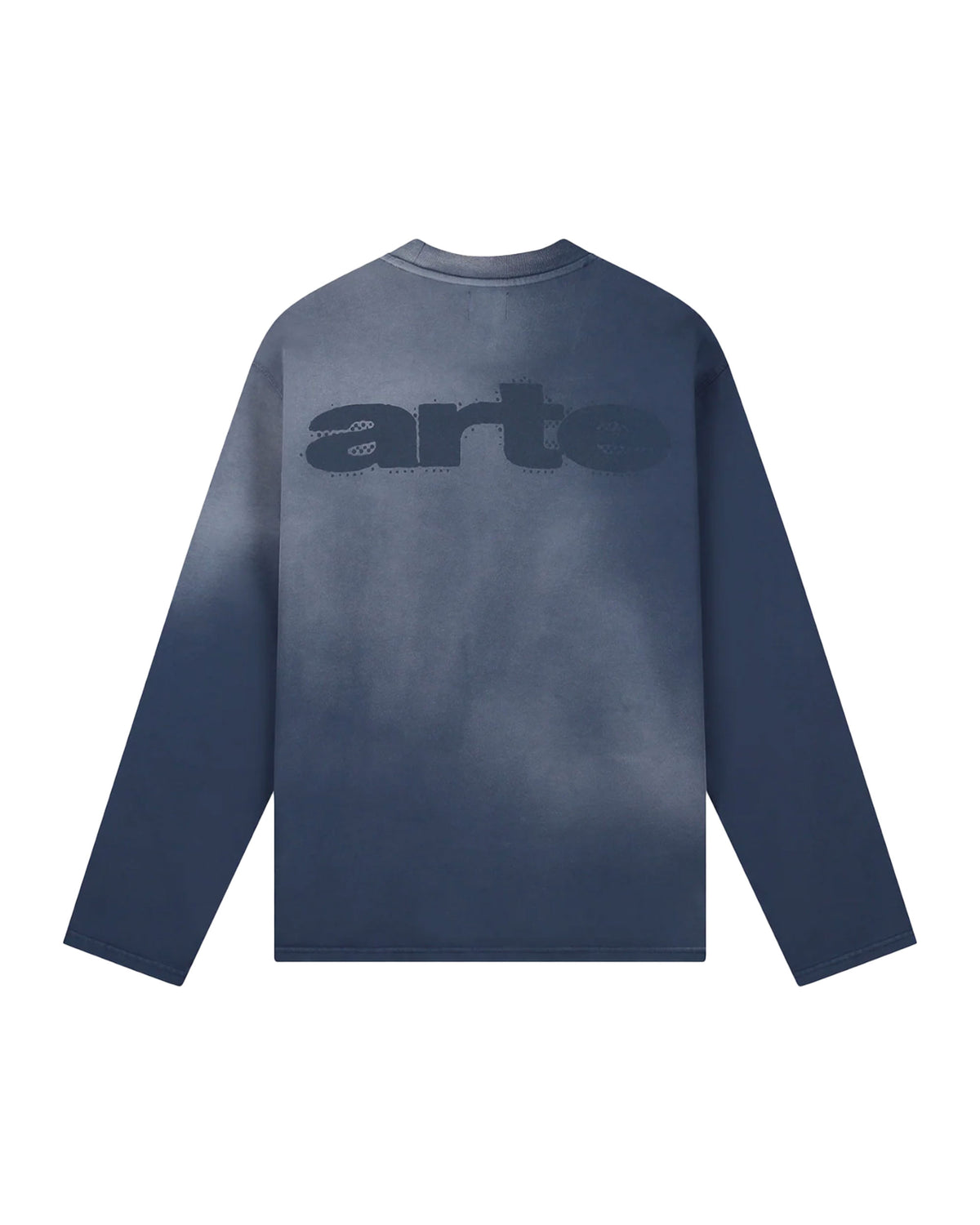 Men's T-Shirt Art Antwerp Stencil Sunfade Longslave Navy