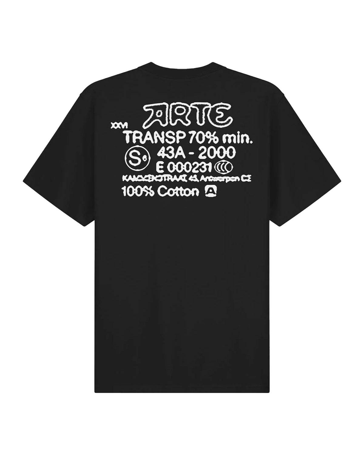 Men's T-Shirt Art Antwerp Serial Stamp Black