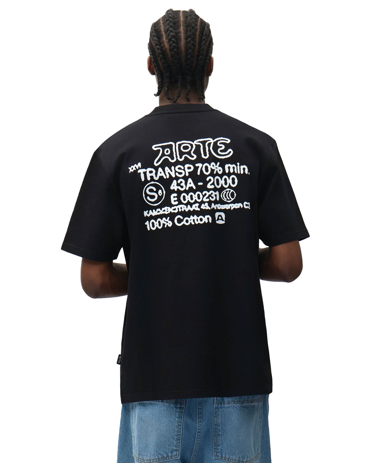 Men's T-Shirt Art Antwerp Serial Stamp Black