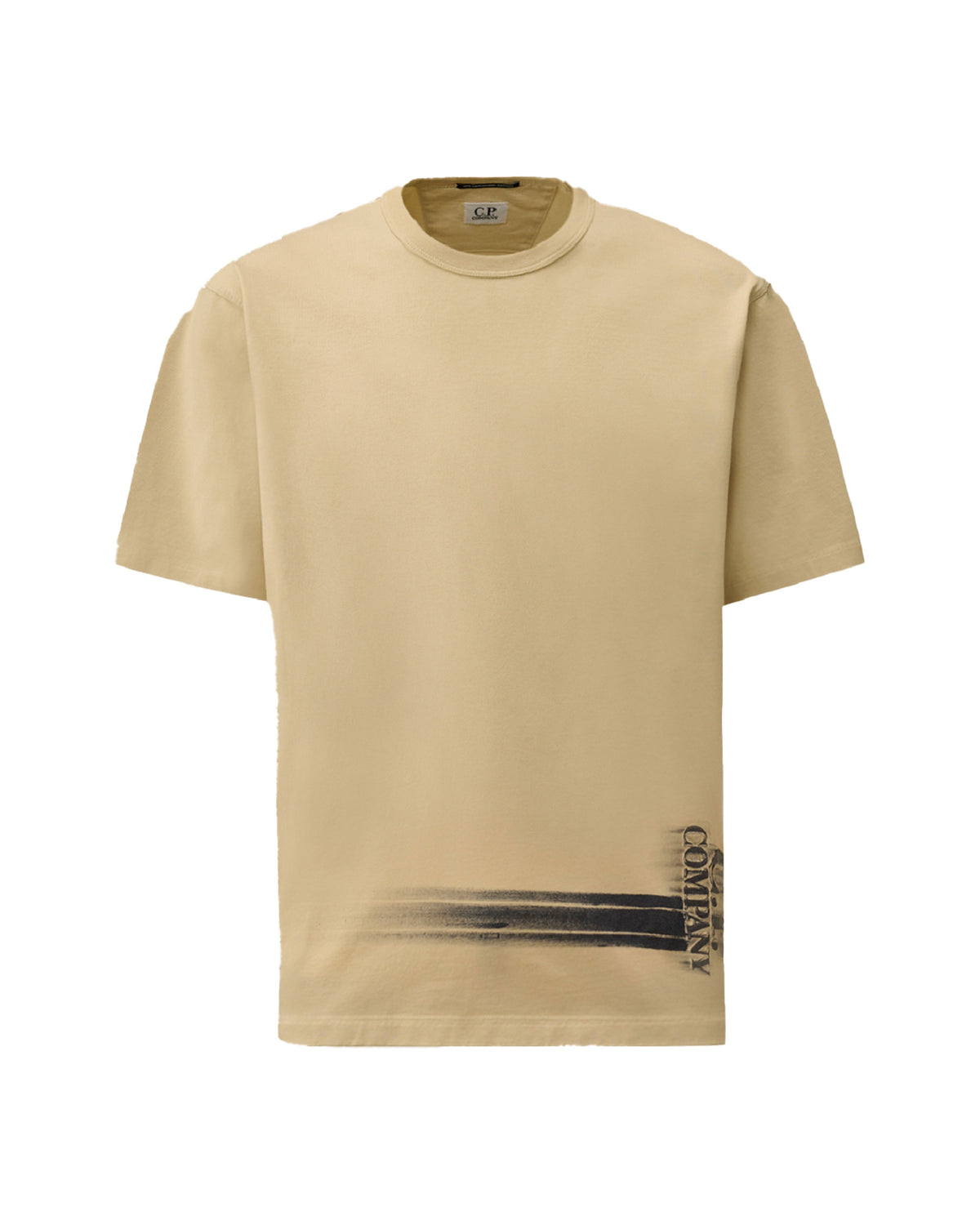 T-Shirt Uomo CP Company Jersey 24-1 Frozen Dew Beige