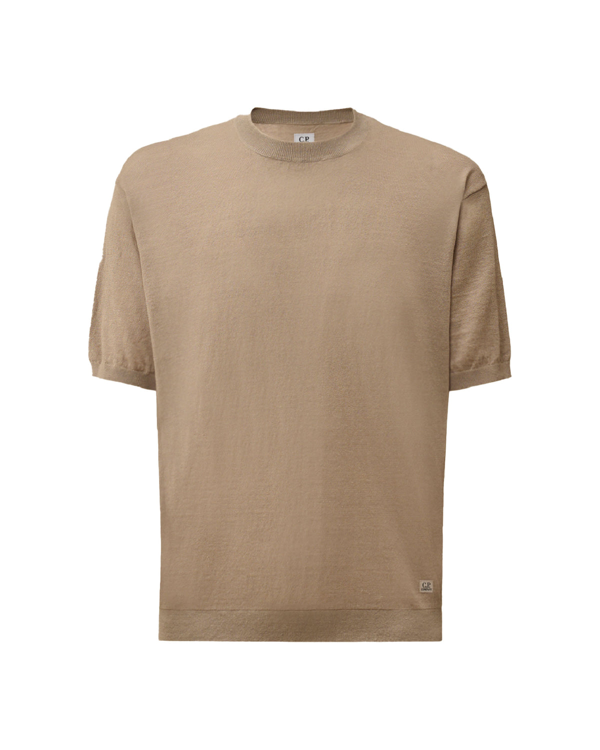 CP Company Knitwear Crew Neck In Flax Dove Beige
