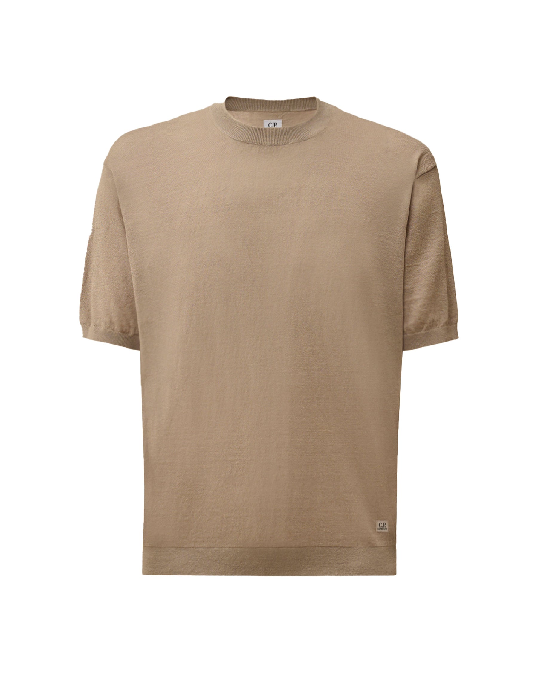 CP Company Knitwear Crew Neck In Flax Dove Beige